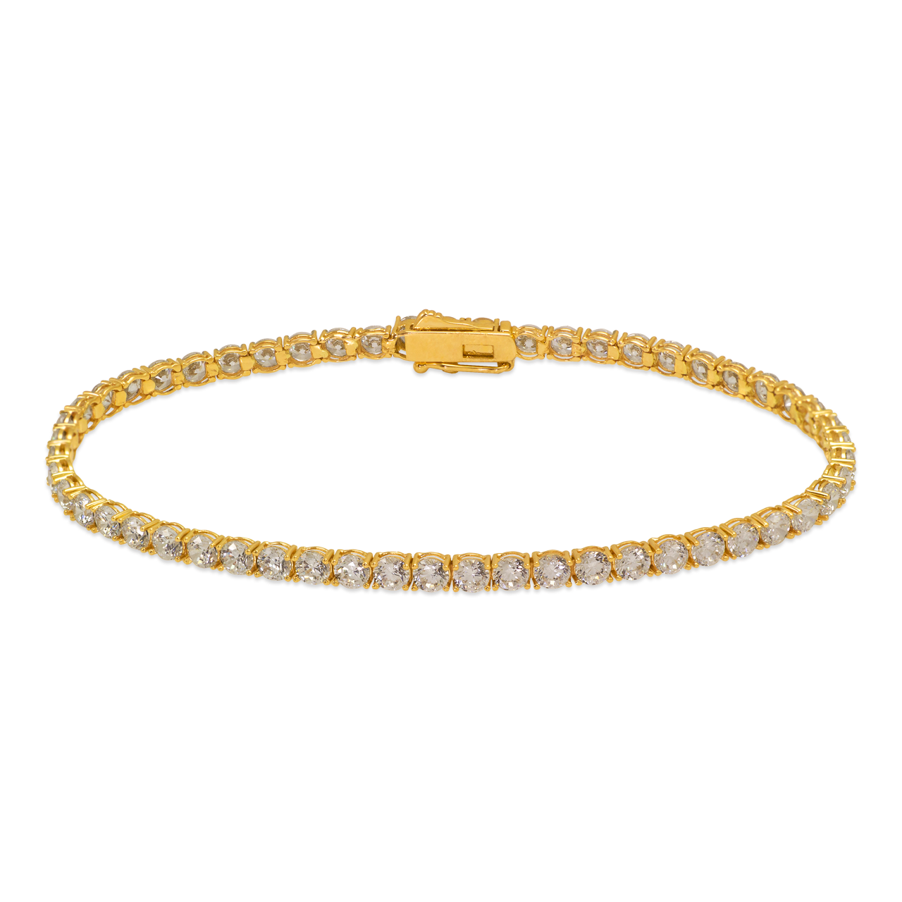 Round Pave Tennis CZ Bracelet