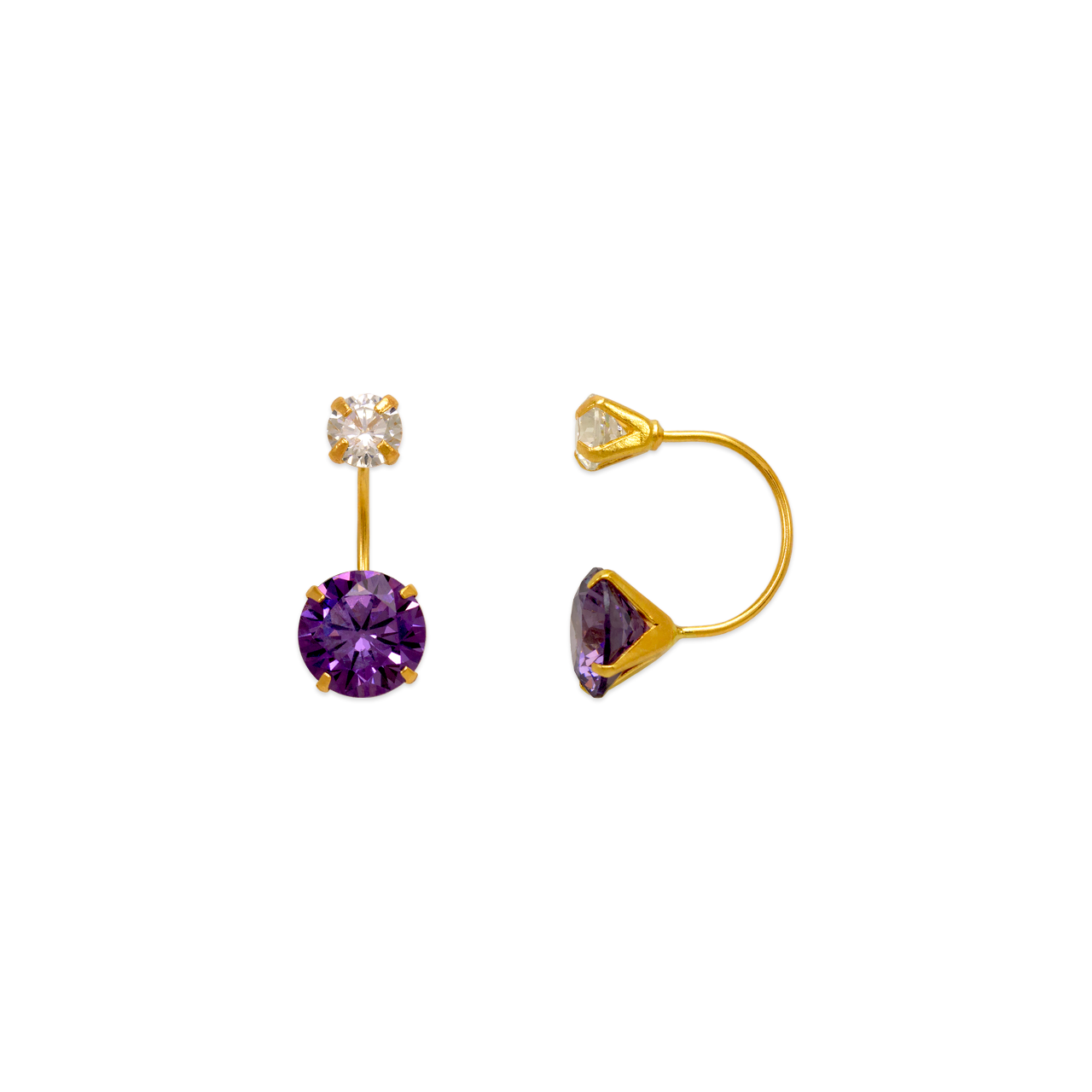 Telephone CZ Stud Earrings