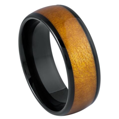 Black IP Plated Dyed Caramel Fawn Stain Solidified Wood