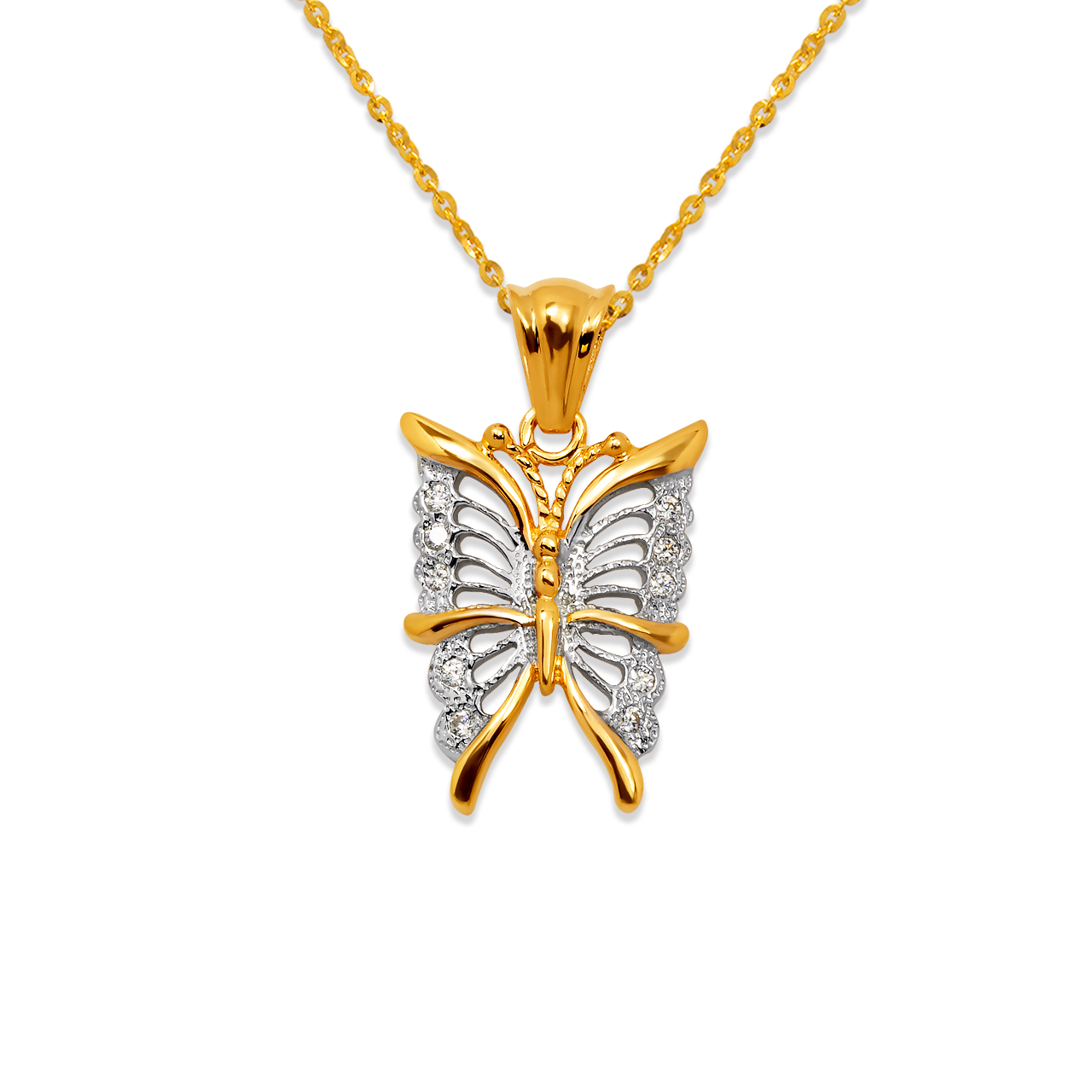 Fancy Butterfly CZ Pendant