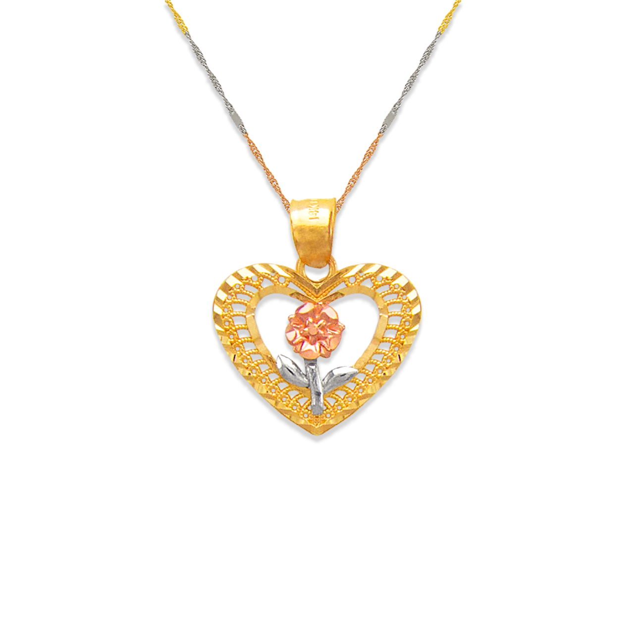 Rose Heart Pendant