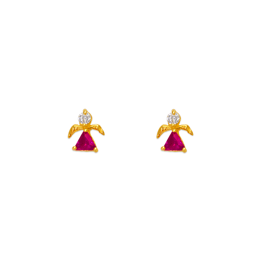 Angel CZ Stud Earrings