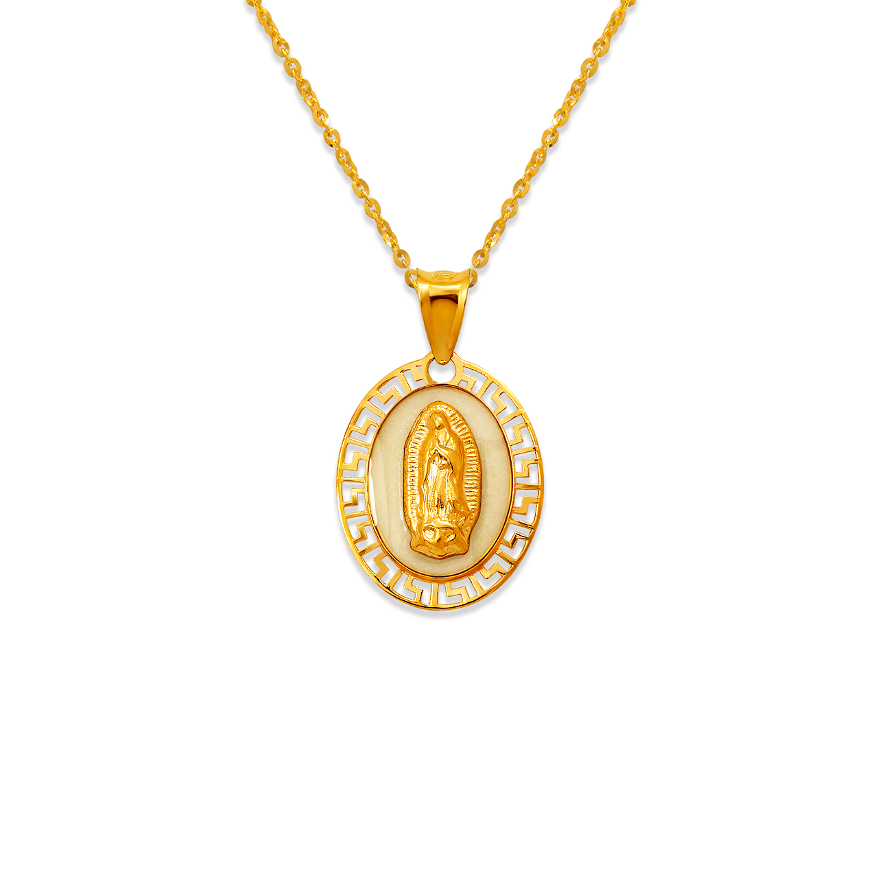 Guadalupe Enamel CZ Pendant