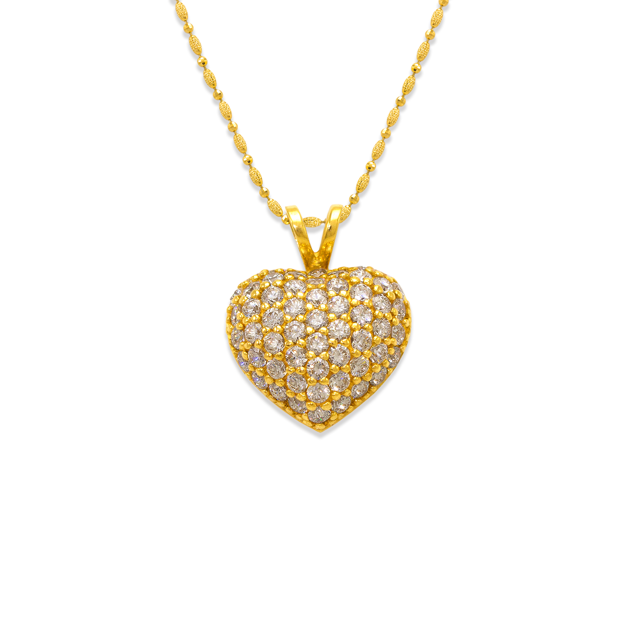 Fancy Heart CZ Pendant