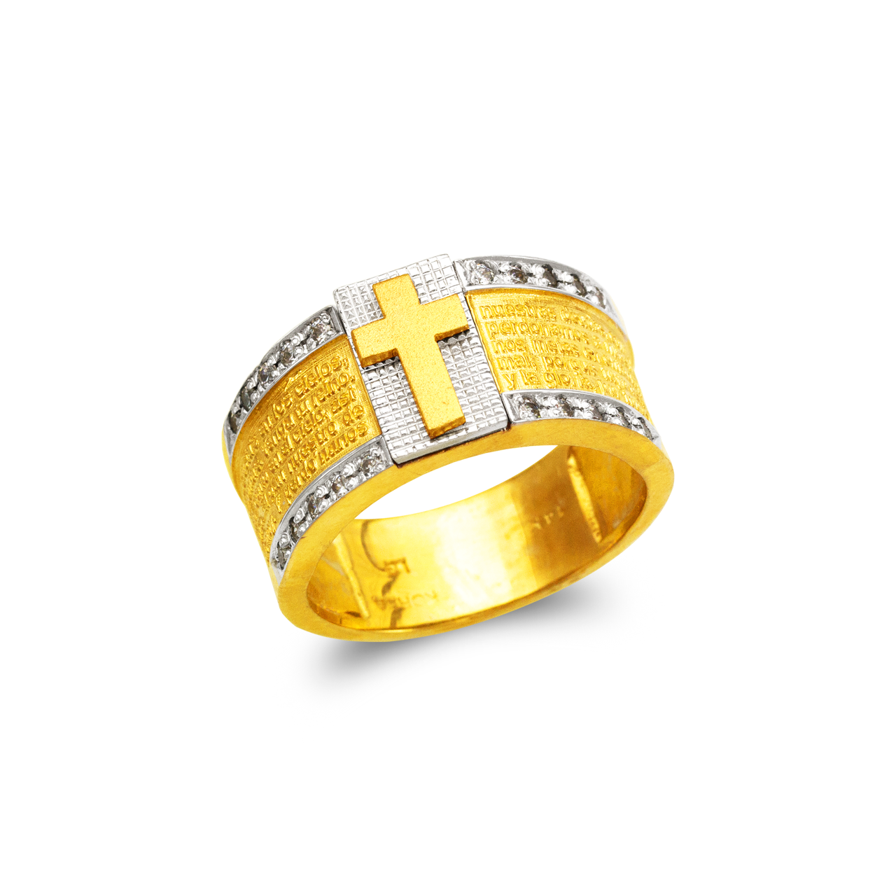 Men's Fancy Cross CZ Ring