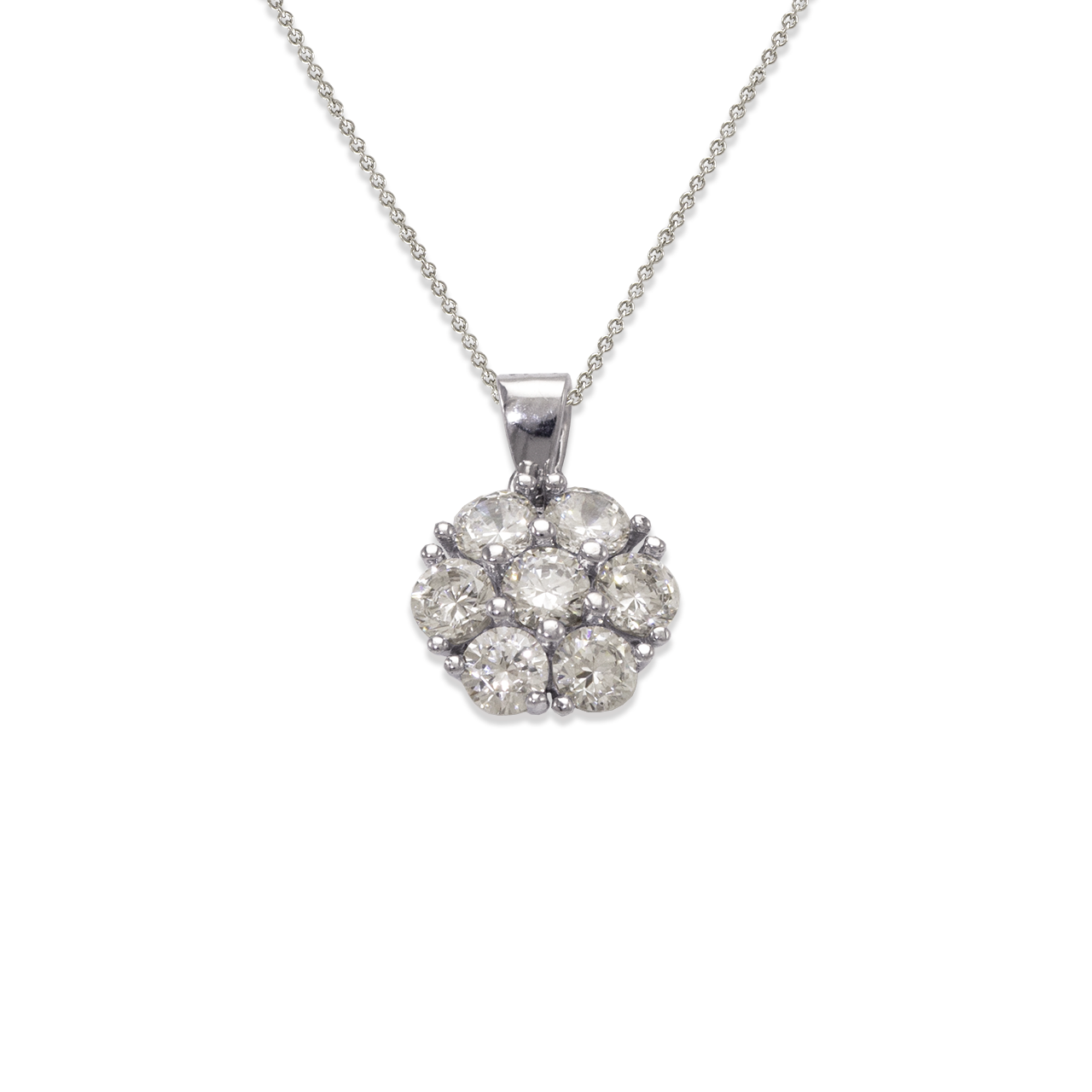 Fancy Flower CZ Pendant