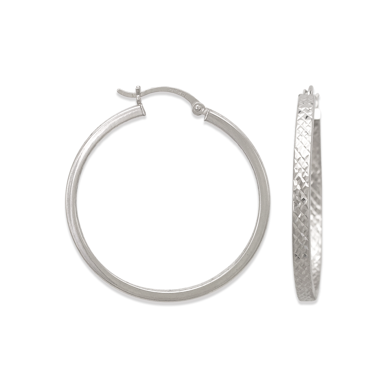 Square Twist Tube Hoop Earrings