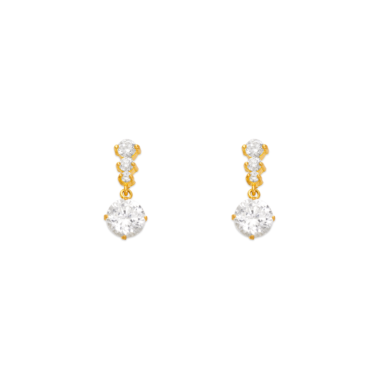 Dangling CZ Stud Earrings