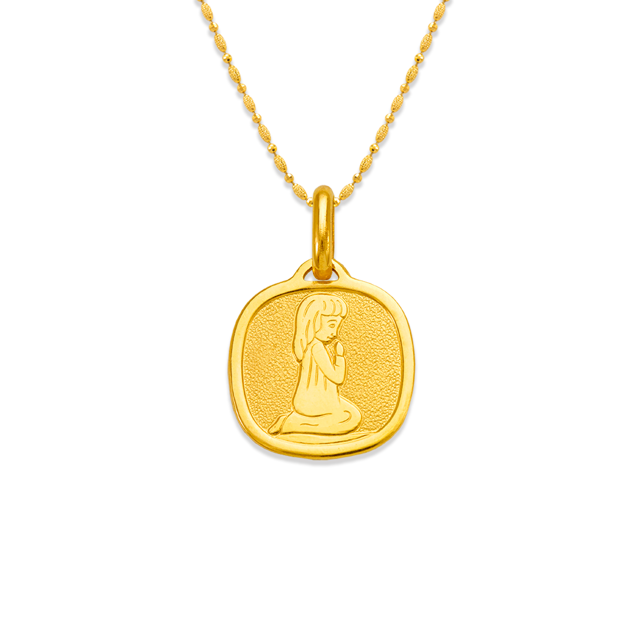 Praying Girl Communion Pendant