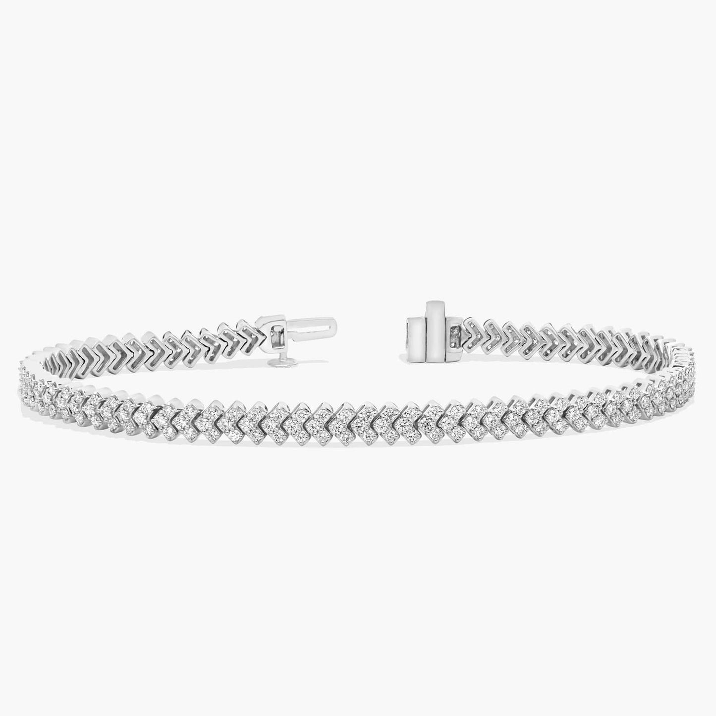 Diamond Chevron Tennis Bracelet