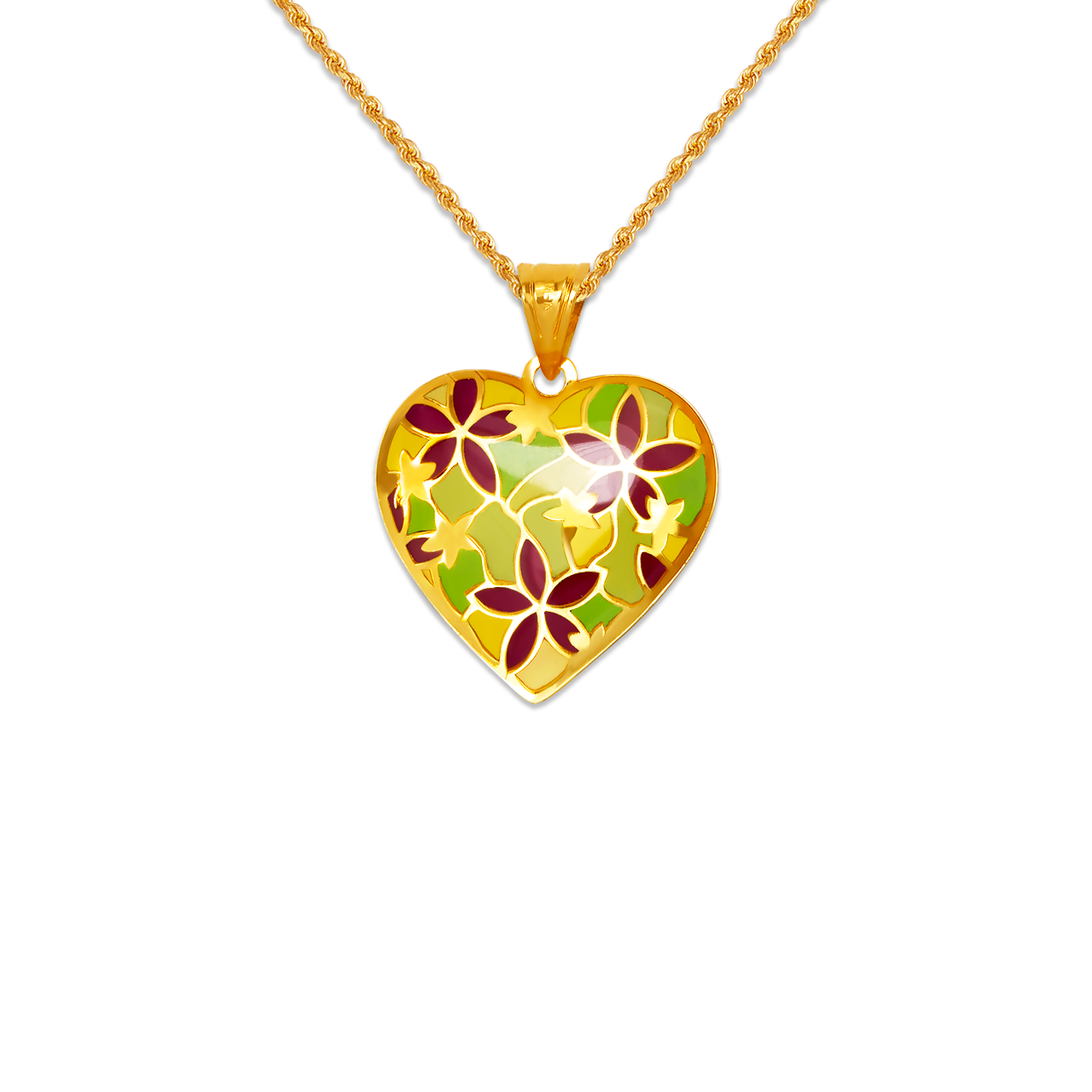 Heart Enamel Pendant