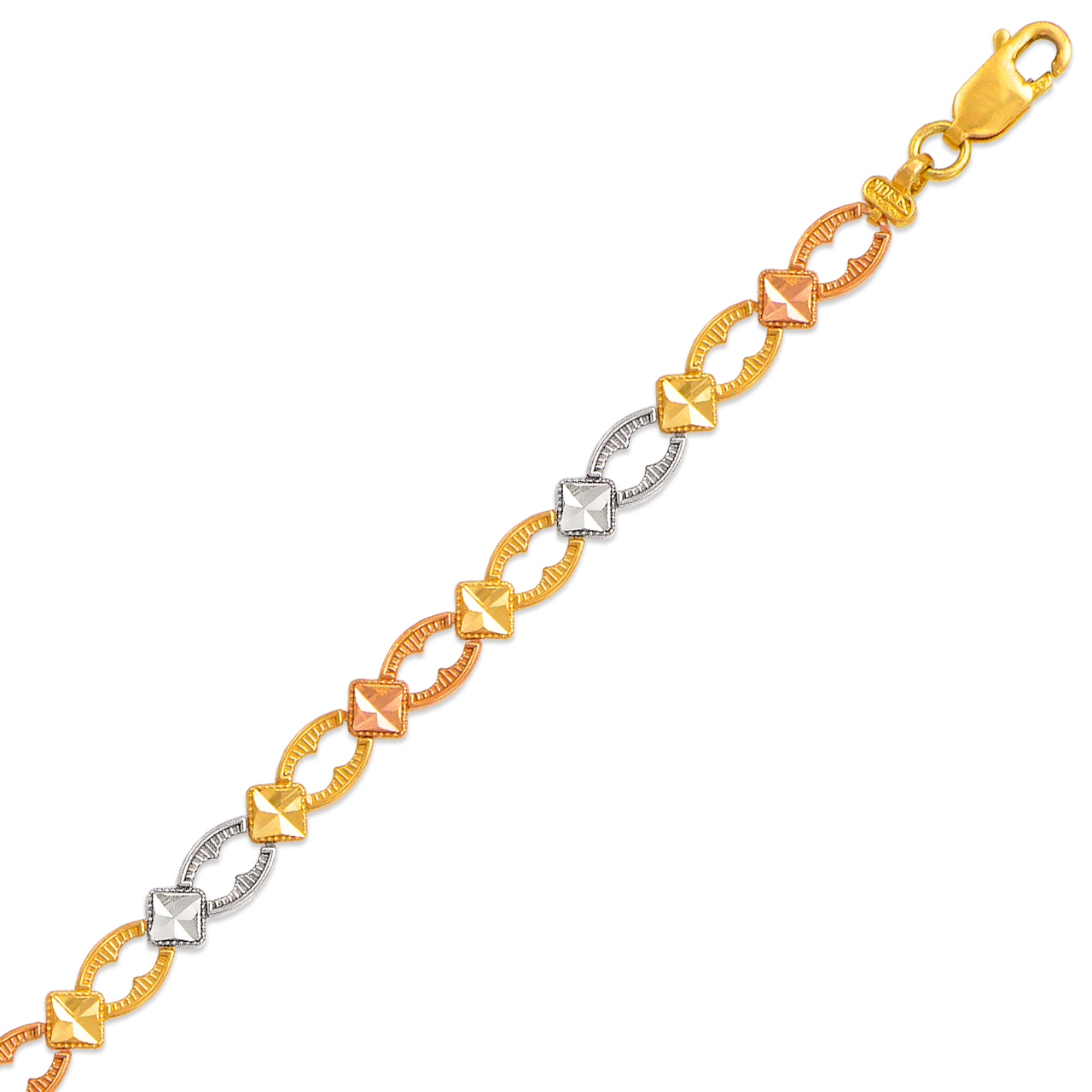 Faceted Diamond Cut Bracelet