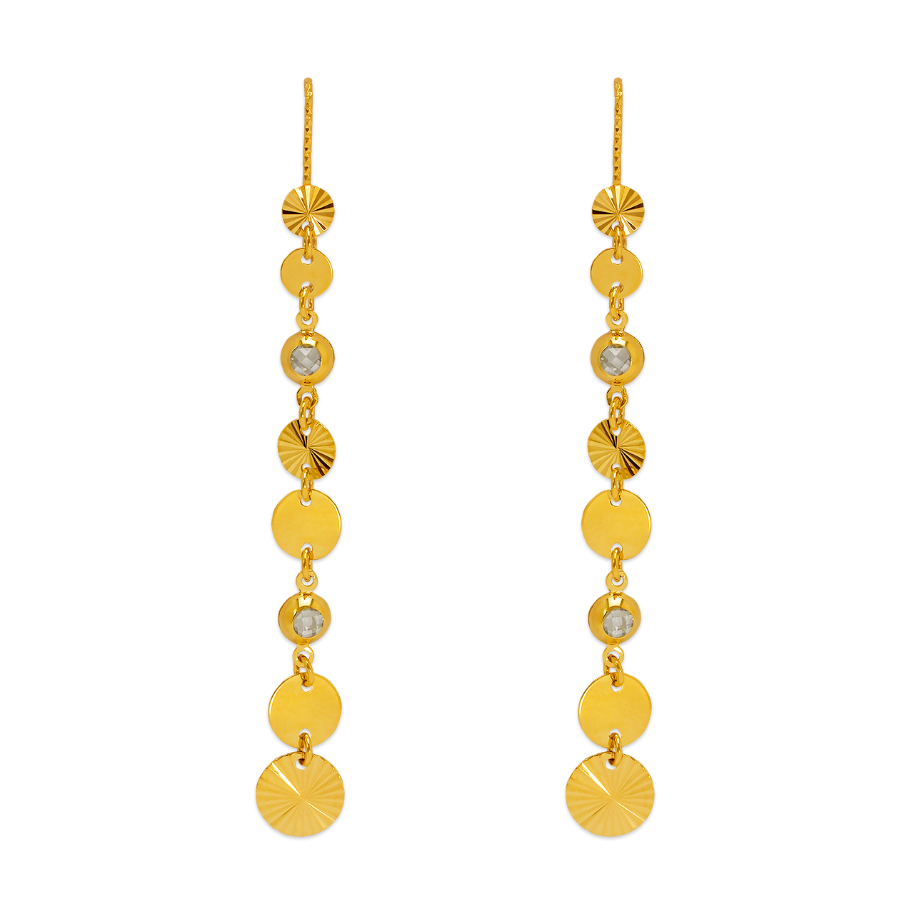 Dangling Threader CZ Earrings