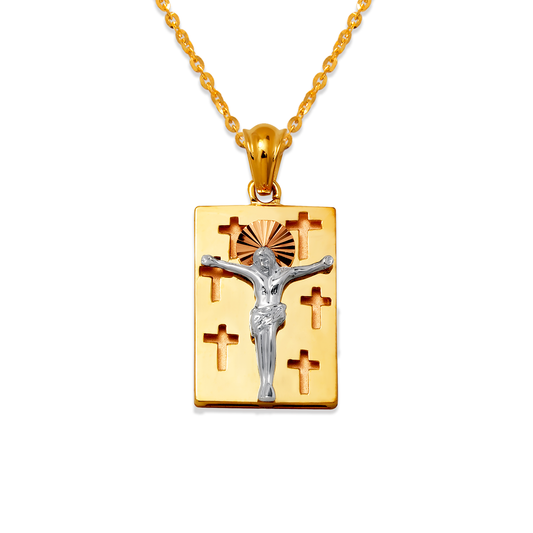 Fancy Jesus with Cross Design Pendant