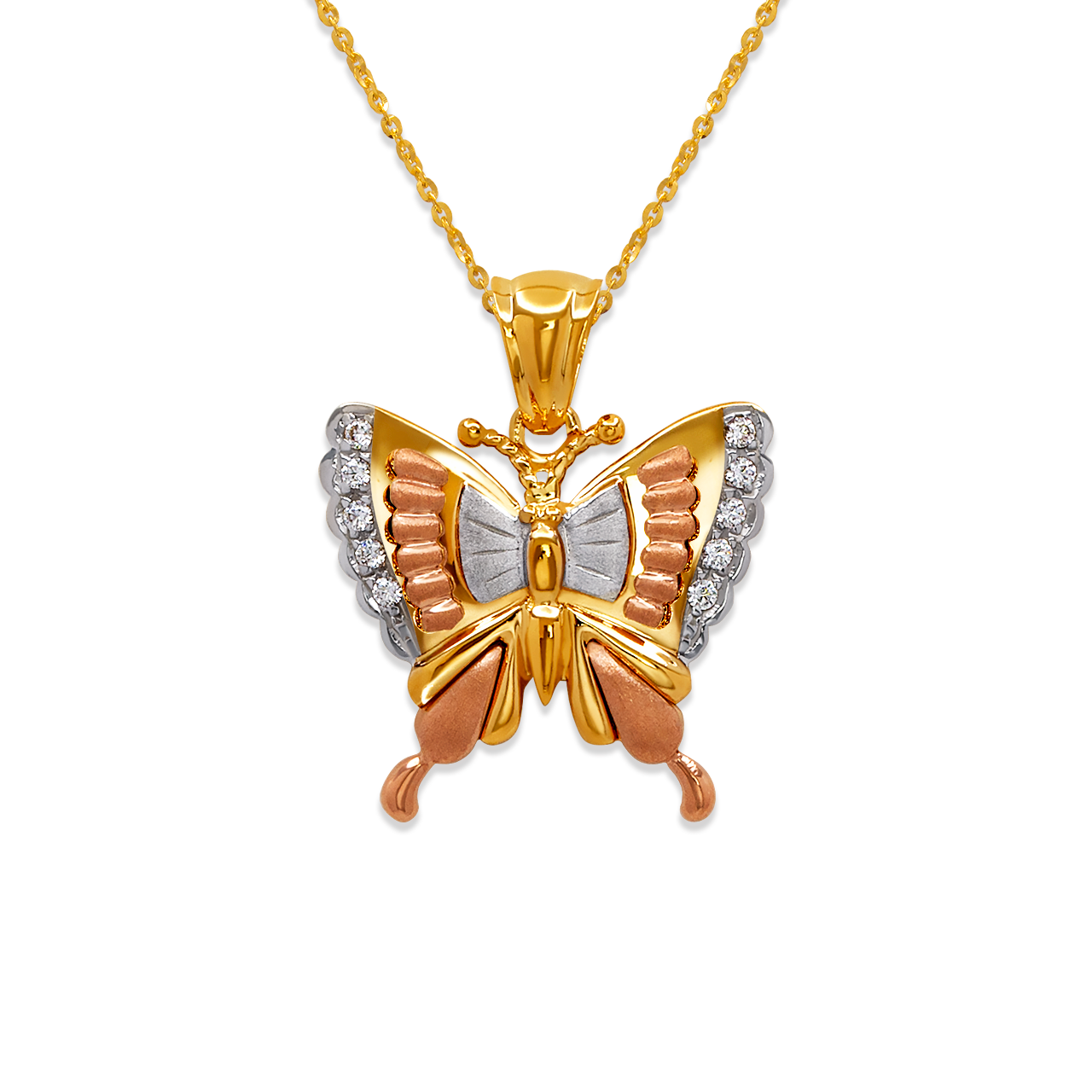 Fancy Butterfly CZ Pendant