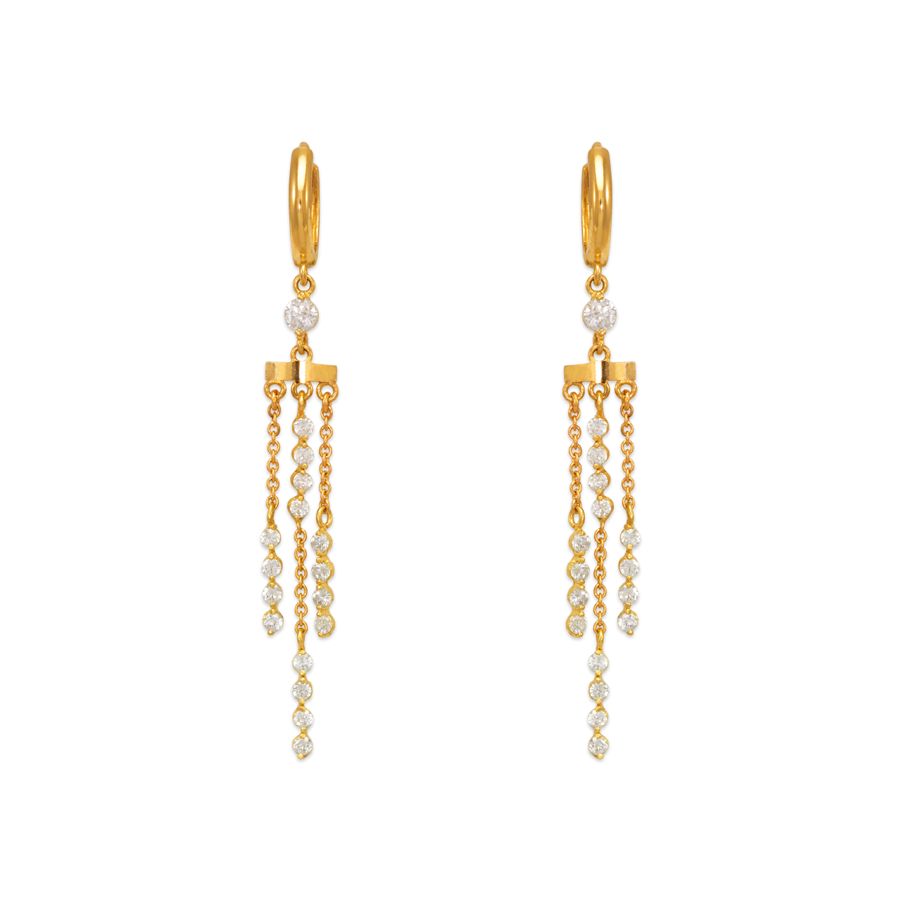 Fancy Chandelier Dangling CZ Earrings