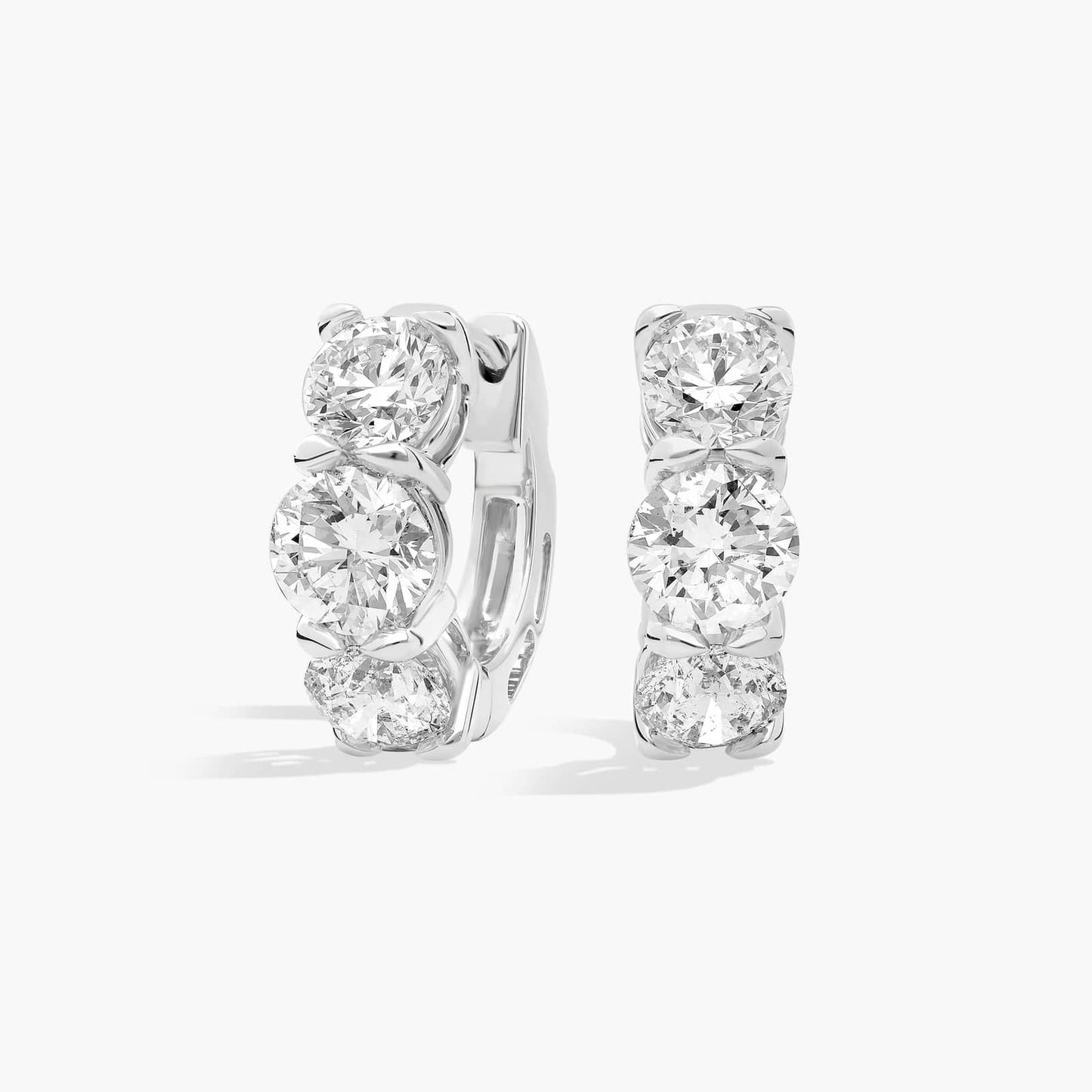 Round Diamond Huggie Earrings CHECK