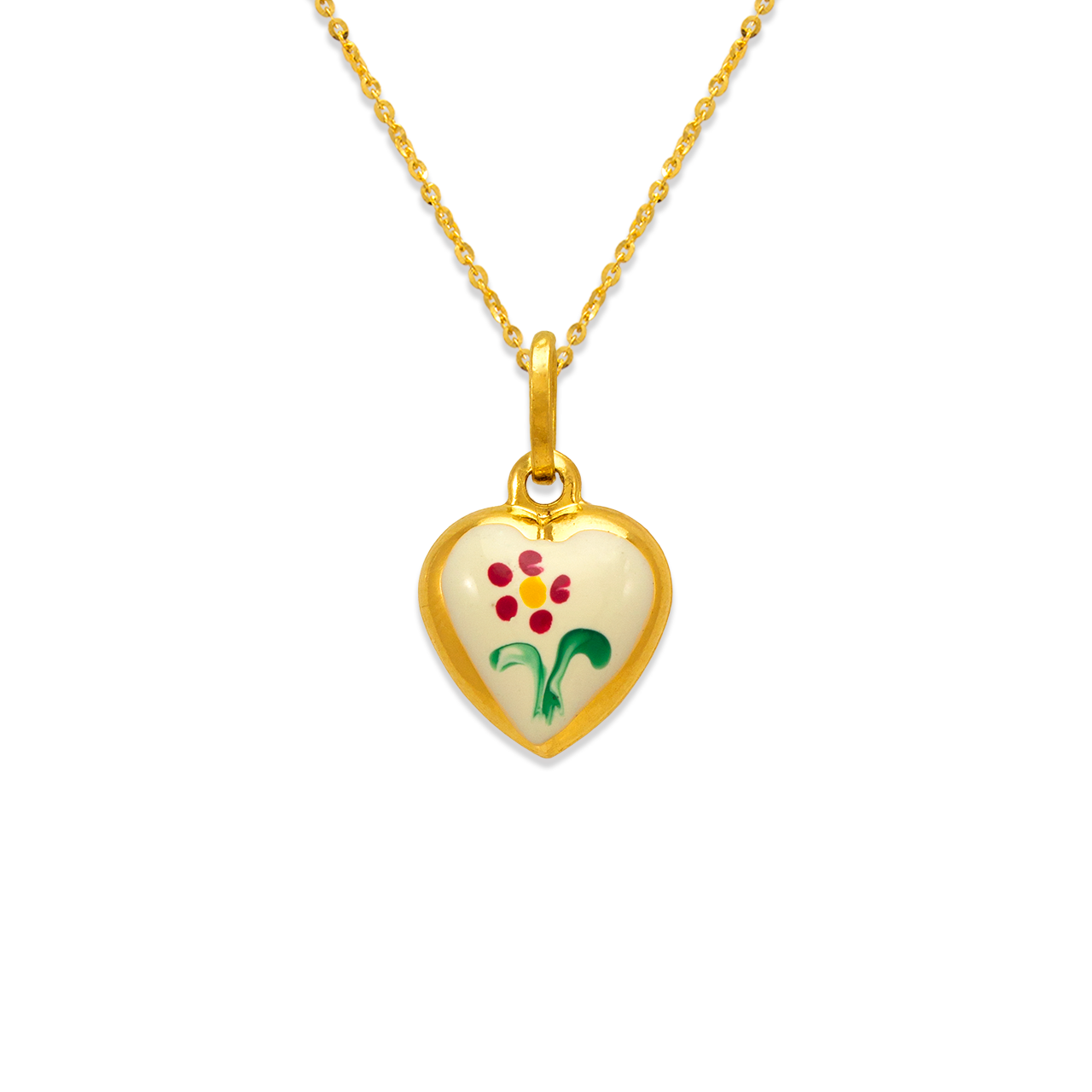 Heart Enamel Charm Pendant