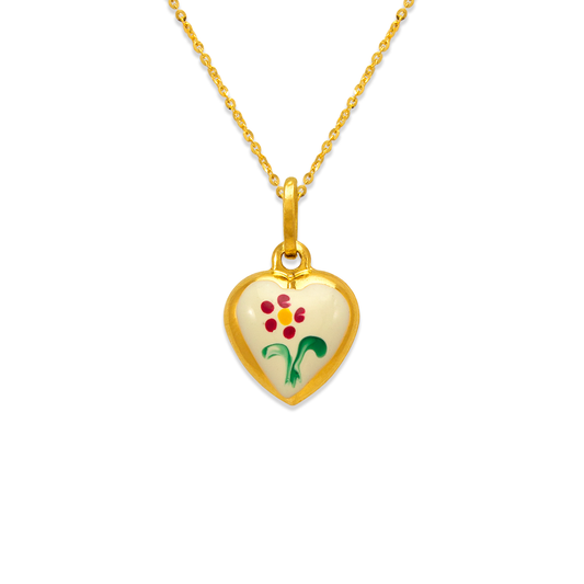 Heart Enamel Charm Pendant