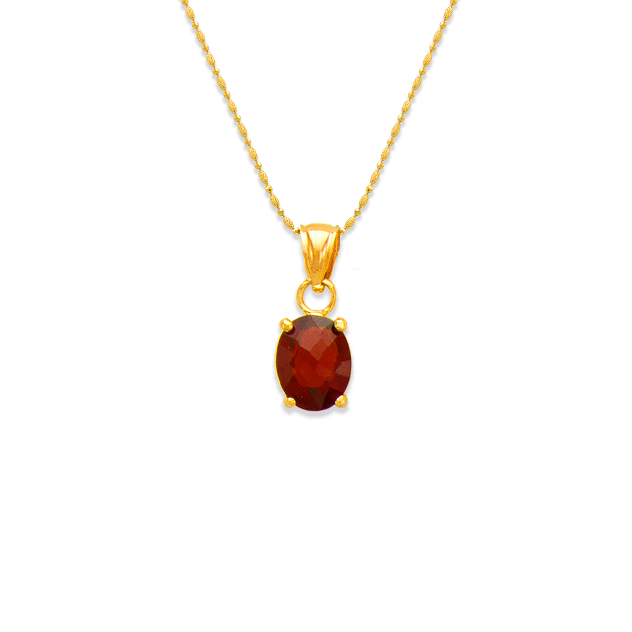 Ruby Topaz CZ Pendant