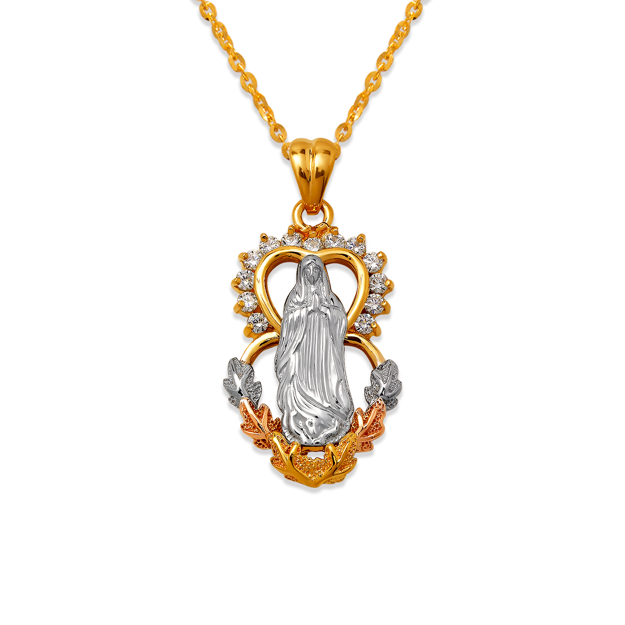 Fancy Guadalupe CZ Pendant