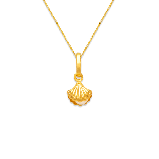 Clam with Pearl Charm Pendant