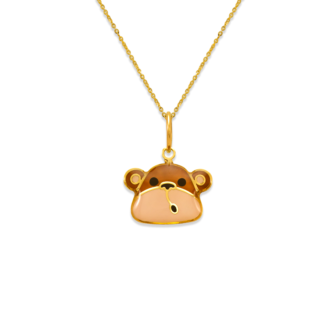 Monkey Enamel Pendant