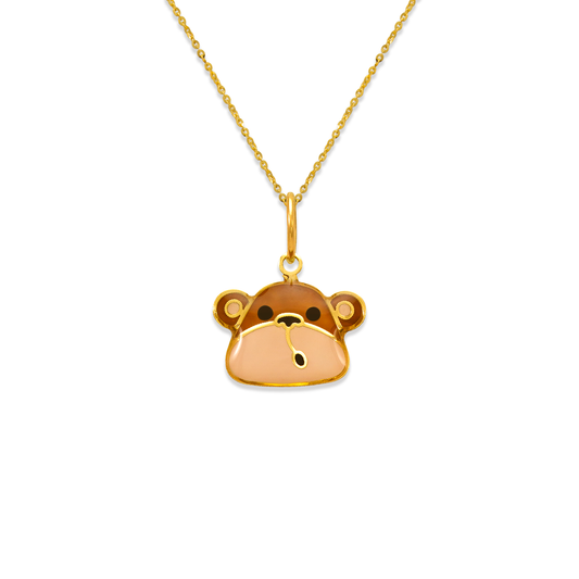 Monkey Enamel Pendant