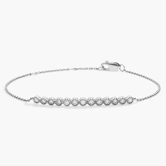 Diamond Milgrain Bar Bracelet