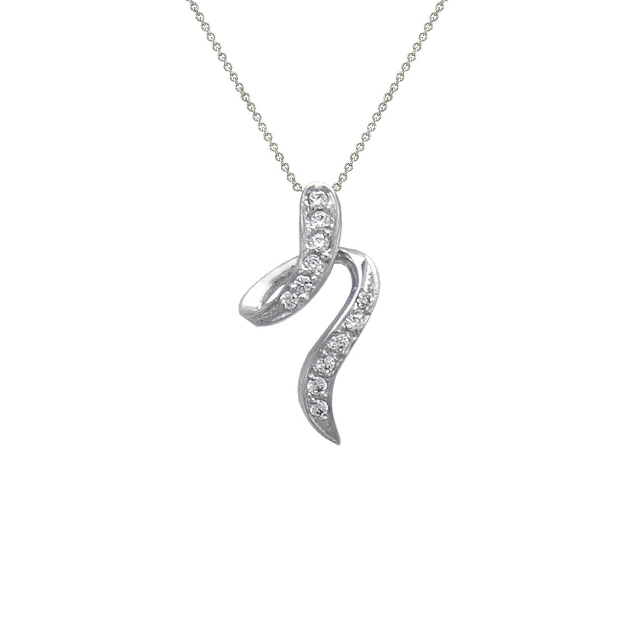 Swirly CZ Pendant