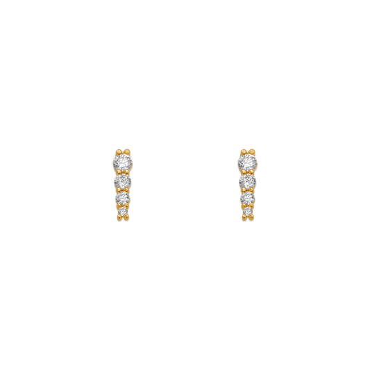 Bar CZ Stud Earrings