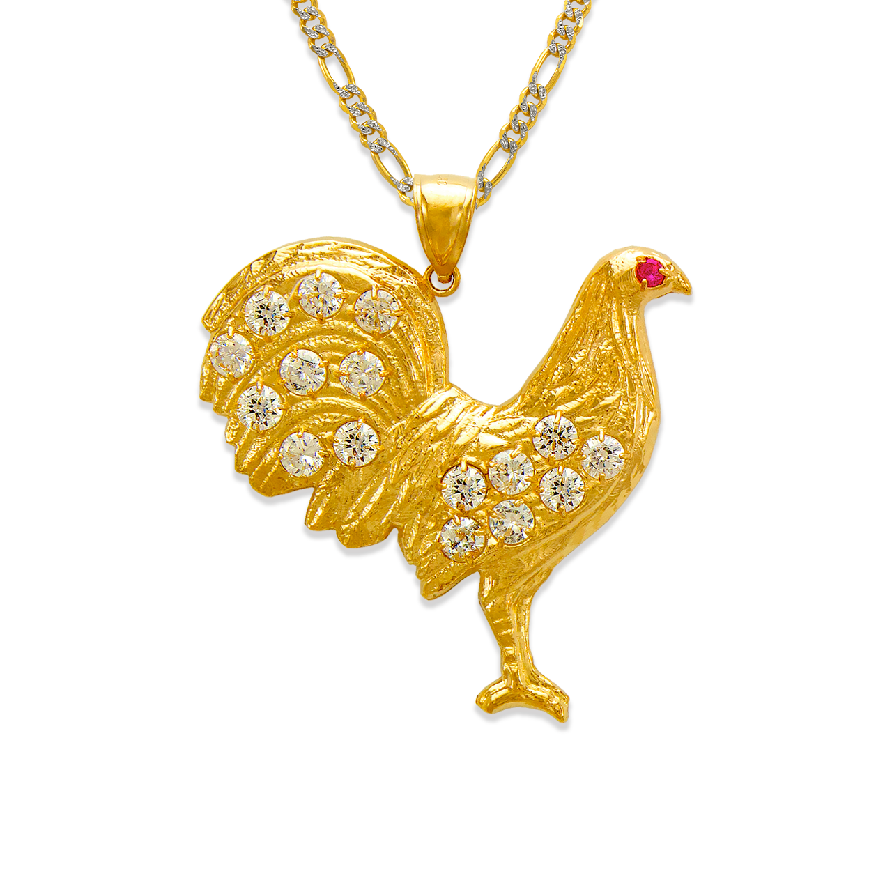 Rooster CZ Pendant