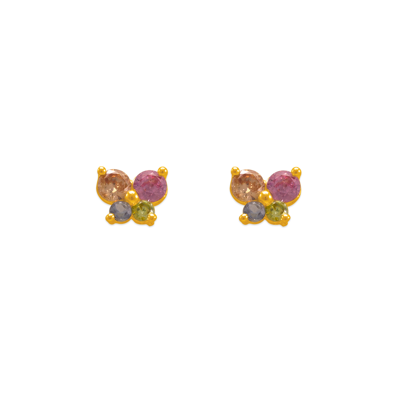 Butterfly CZ Stud Earrings