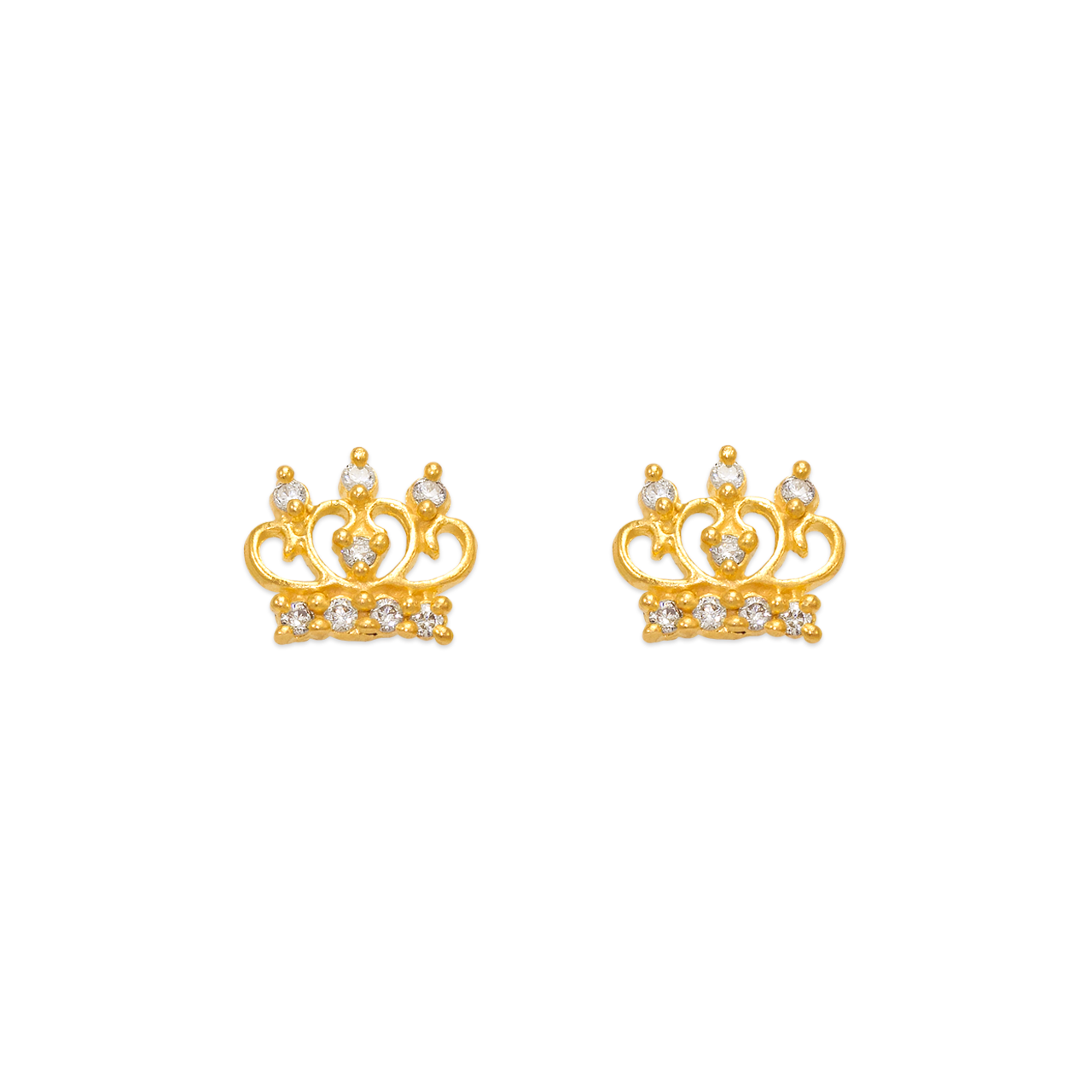 Tiara CZ Stud Earrings