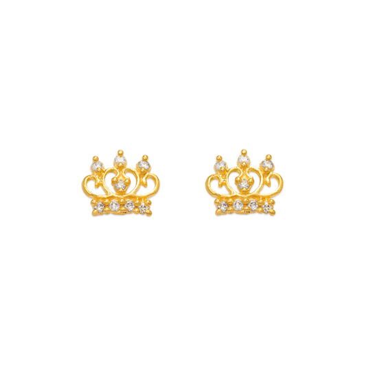 Tiara CZ Stud Earrings