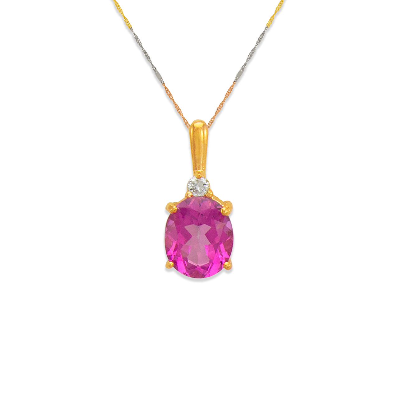 Pink Topaz CZ Pendant