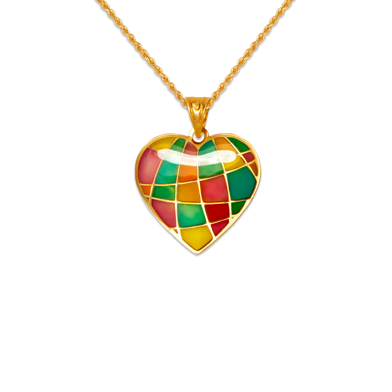 Heart Enamel Pendant