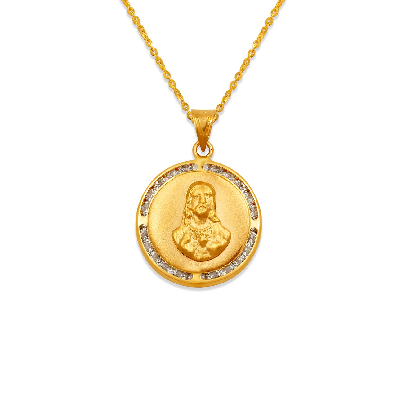 Jesus Sacred Heart CZ Pendant