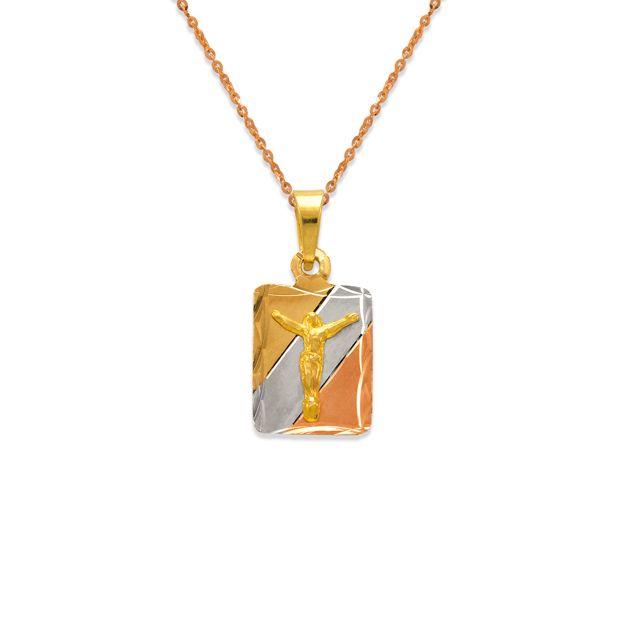 Square Christ Scapular Pendant