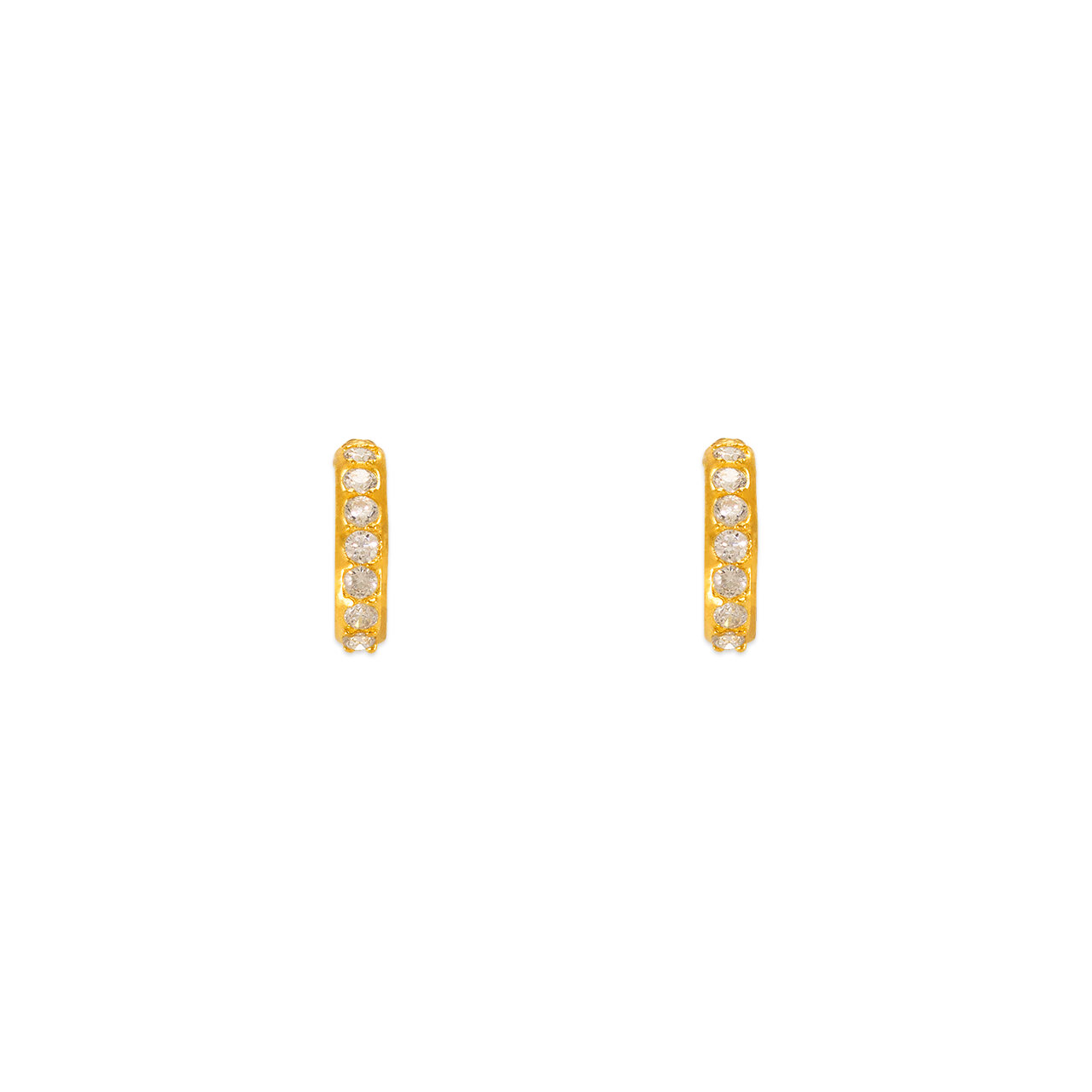 Thin Huggies CZ Stud Earrings