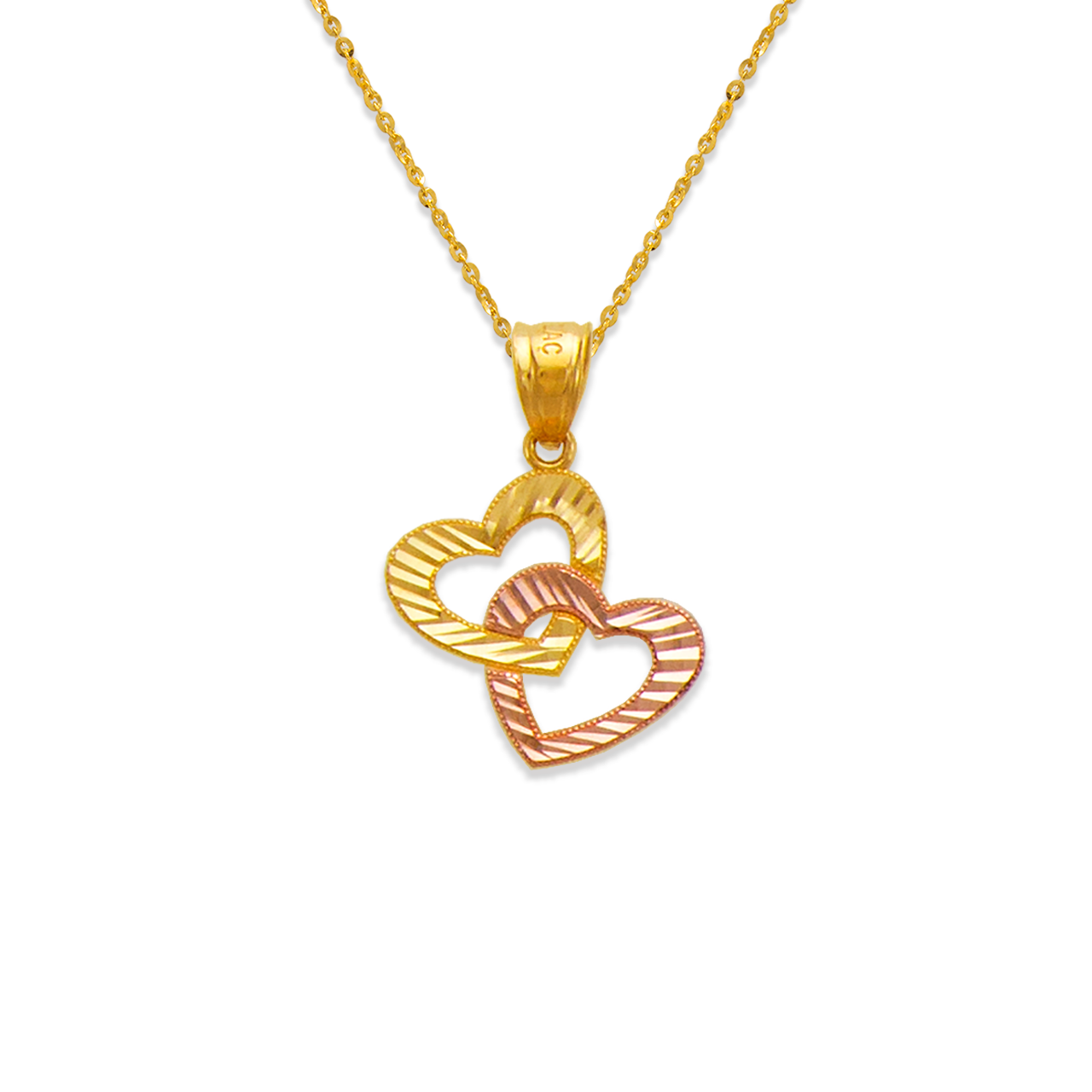 Two Hearts Linked Pendant