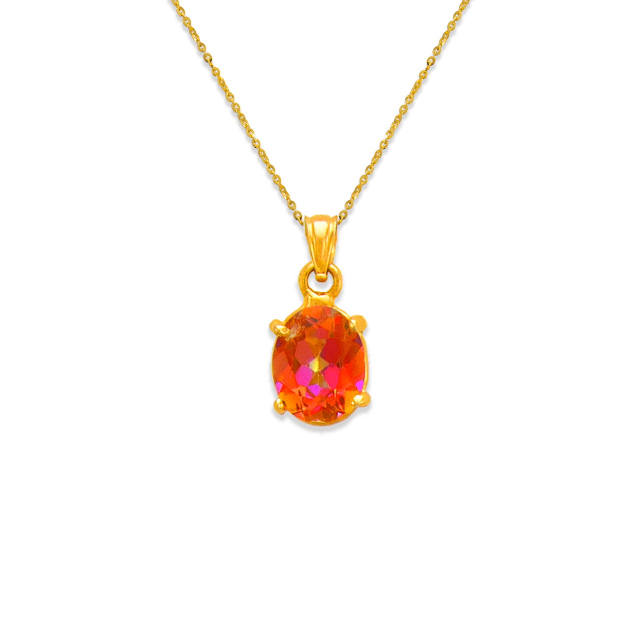 Hyacinth Topaz CZ Pendant