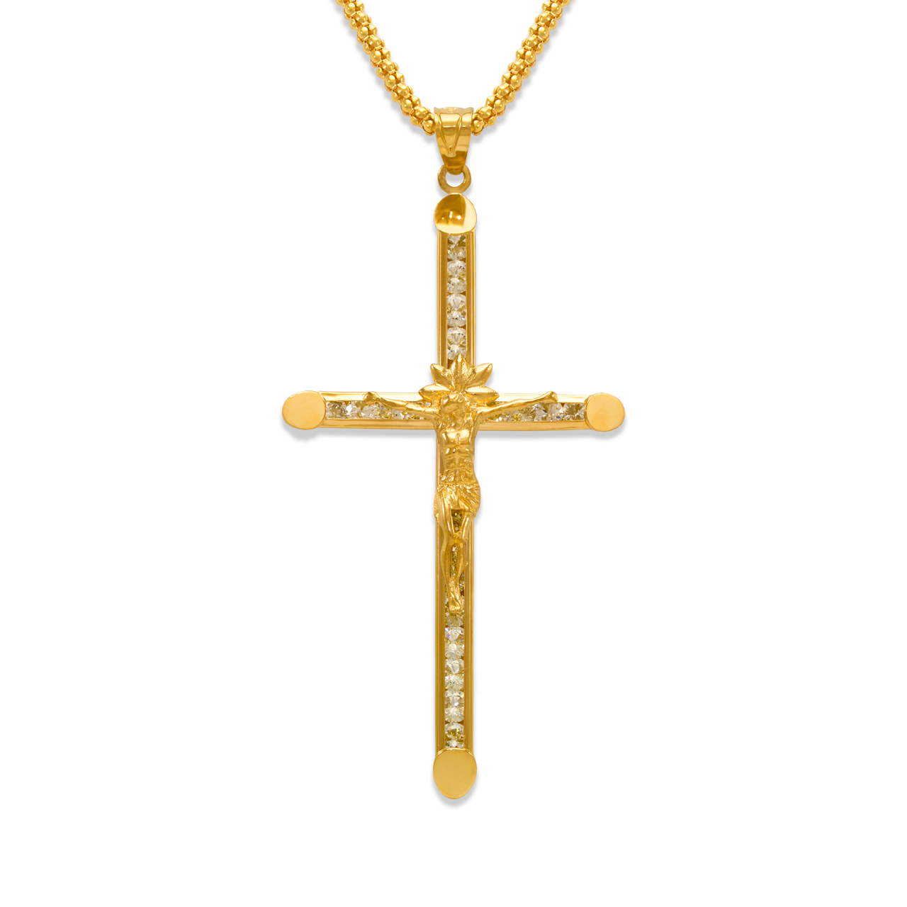 Eternity Jesus Cross CZ Pendant