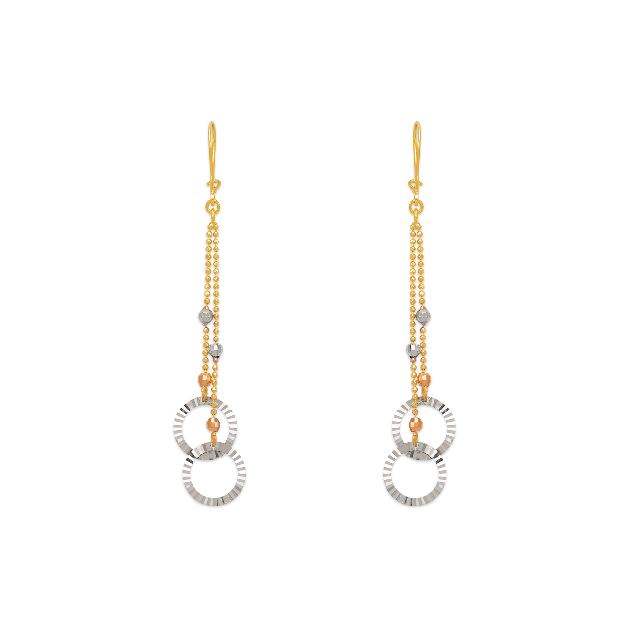 Dangling Double Ring Earrings