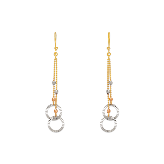 Dangling Double Ring Earrings