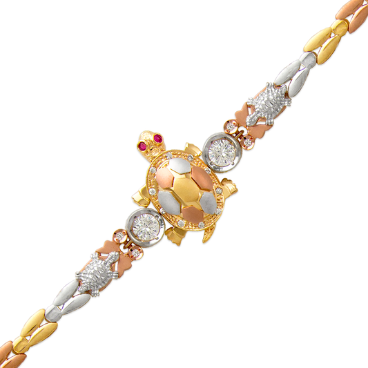 Fancy Turtle CZ Bracelet