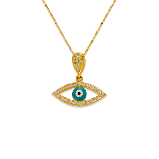 Fancy Evil Eye CZ Pendant