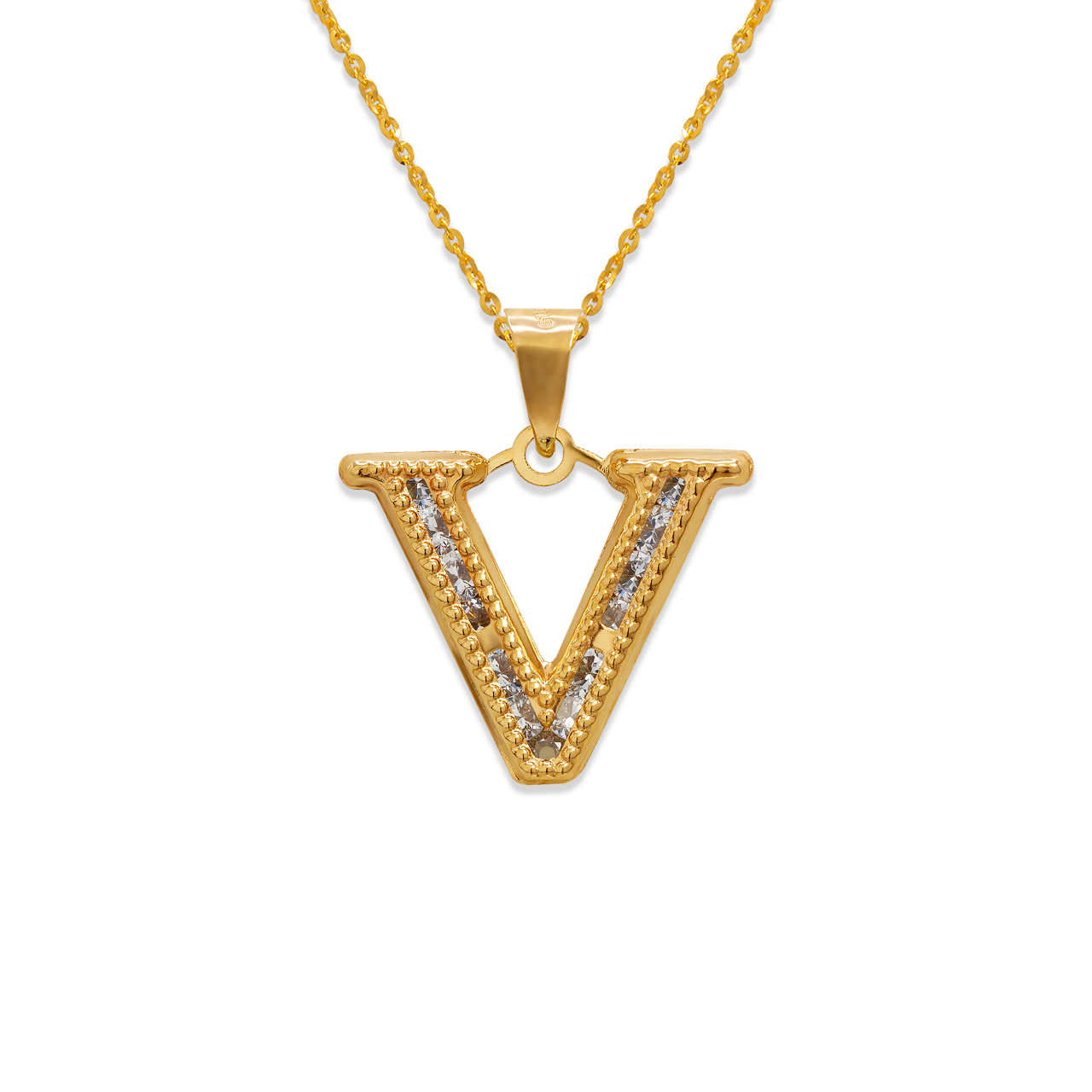 Initial V Pendant