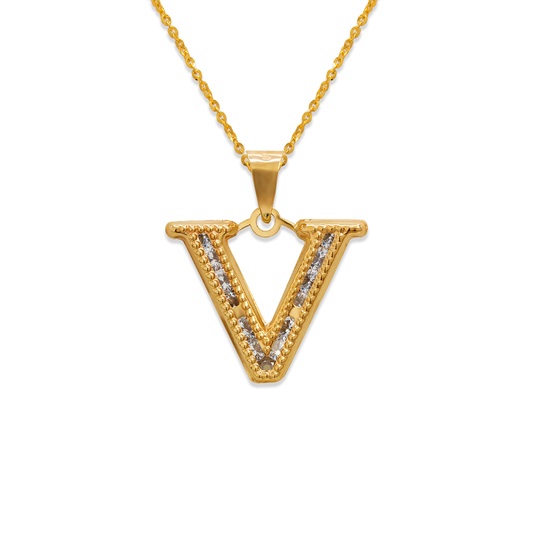 Initial V Pendant