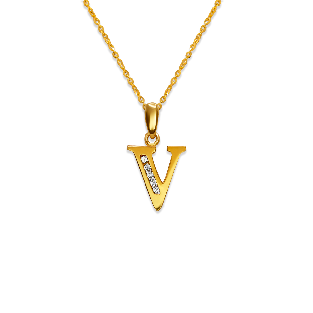 Initial V Pendant